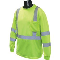 Item 702469, Long sleeve Class 3 safety shirt features 2-inch reflective tape and 1 