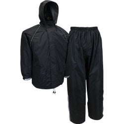 Item 702474, PU-coated polyester, 3-piece rain suit.