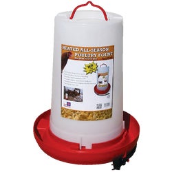 Item 702646, Plastic heated poultry fountain keeps water from freezing during the winter