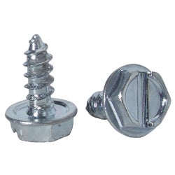 Item 702757, Hex slotted washer head sheet metal screw.