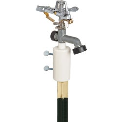 Item 702807, T-post sprinkler with rotation control for full or part coverage.