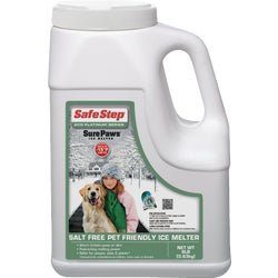 Item 702840, Sure Paws ice melt. Salt-free, safe for pet paws and skin, non-irritating.