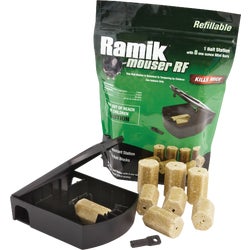 Item 703031, Ramik refillable mouse bait station. Easy to use and child resistant.