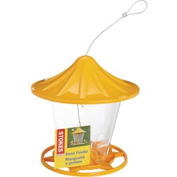 Item 703045, Round mixed seed feeder hangs from any hook or hanger.