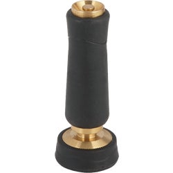Item 703536, Full brass twist nozzle. Solid brass body with rubber grip.
