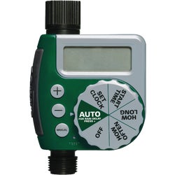 Item 703641, Orbit sprinkler timer. 1 dial allows complete timer control functionality.