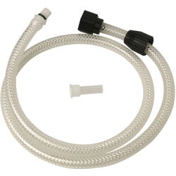 Item 703800, Replacement hose kit includes 34" transparent reinforced braided hose with 