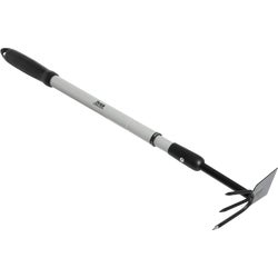 Item 703903, Extendable hoe has a lightweight steel handle that extends from 18" to 30