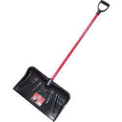 Item 704061, The Bully Tools 22 Combination Snow Shovel / Pusher with Fiberglass Handle 
