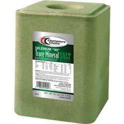 Item 704089, Champions Choice compressed salt block formulated with trace minerals to 