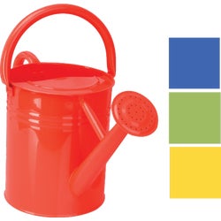 Item 704270, Traditional watering can in assorted primary colors.