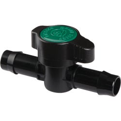 Item 704530, Drip irrigation barbed valve. Features on/off regulated flow.