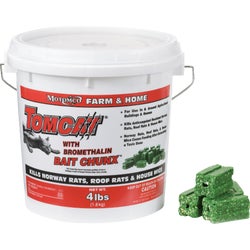 Item 704591, Rat and mouse Bait Chunx. Contains Bromethalin, a potent acute toxicant.