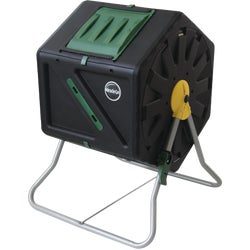 Item 704830, Tumbling composter with 28 gallon chamber capacity.