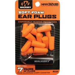 Item 705597, 7-pair of soft foam ear plugs. Conform to the shape of the ear.