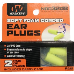 Item 705603, 2-pair soft foam, corded ear plugs.