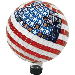 Item 705702, American flag mosaic gazing globe.