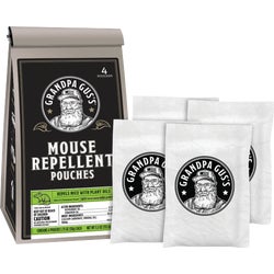 Item 705724, Mouse repellent in convenient set-it and forget-it pouches.