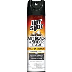 Item 705827, Aerosol spray ant, roach, and spider killer that kills on contact.