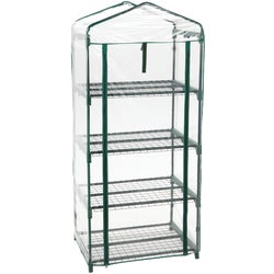 Item 705912, 4 metal wire grid shelves for air circulation.