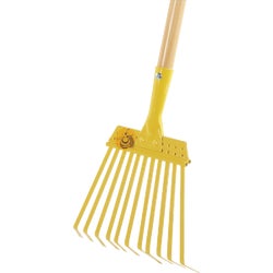 Item 706531, High-quality childrens leaf rake is a scaled down replica of full sized 