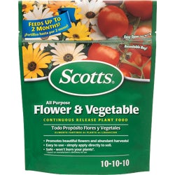 Item 707391, Scotts all-purpose continuous release flower and vegetable food.