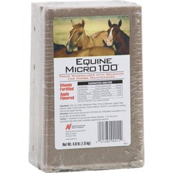 Item 708879, Mineral block specially formulated for horses. Apple flavored.