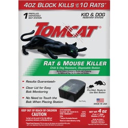 Item 708933, Rat &amp; Mouse Killer child and dog resistant, disposable station.