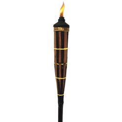 Item 709958, Tiki Royal Polynesian bamboo torch has a long life fiberglass wick. 5 Ft.