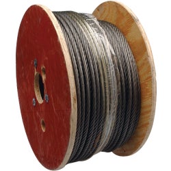 Item 713283, Pre-packaged vinyl-coated 7 x 7 cable. 1/8 In. x 100 Ft.