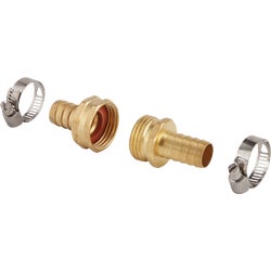 Item 713783, Brass hose repair with octagon hose ends.