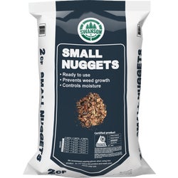 Item 714150, Decorative mulch nuggets ideal for use as a landscaping accent.