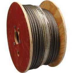 Item 714659, Pre-formed fiber core wire rope. Durable 6 x 19 fiber core construction.