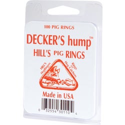 Item 714757, Decker HUMP Hill's rings - pig, shoat, and hog sizes are made with a slight