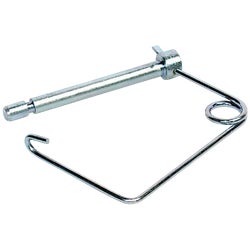 Item 716201, Handle-Lok hitch pin. Spring made of steel wire holds pins in place.