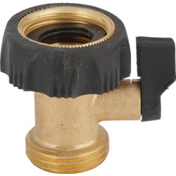 Item 721080, Brass shutoff valve for faucet or hose end use.