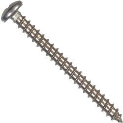 Item 727180, Phillips, pan head, stainless steel sheet metal screw.
