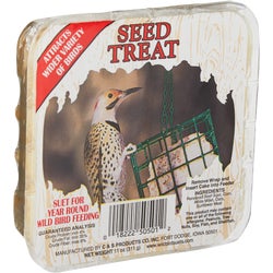 Item 730662, Suet cake contains rendered beef, millet, corn, and more.