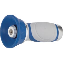 Item 731058, Metal power flow twist nozzle with rubber overmold for comfort grip.