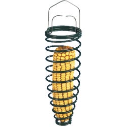 Item 731935, Spring shaped design holds 1 ear of corn for squirrels and other wildlife 