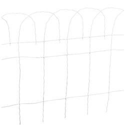 Item 732942, Vinyl-coated, scroll top decorative border fence.