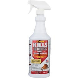 Item 735162, Kills bedbugs, fleas, brown dog ticks, and other listed insects.