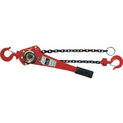 Item 737869, Thick, heat treated steel construction chain puller.