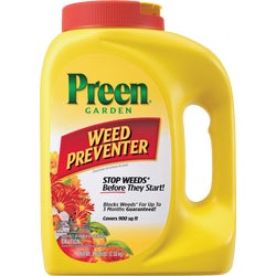 Item 740755, Preen Garden Weed Preventer allows users to apply to prevent weed seeds 