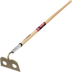 Item 741638, Truper Pro forged mortar hoe featuring a 7 In. x 4.75 In. steel blade.
