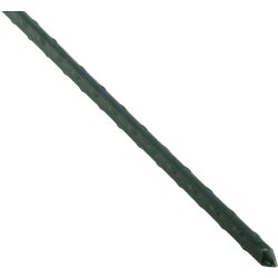 Item 743828, Green plastic-coated plant stake with a solid steel core.