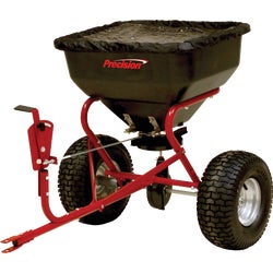Item 743909, 130 Lb. capacity spreader provides 25,000 square foot of coverage.