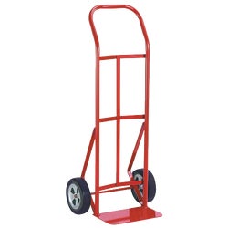 Item 744902, 1 In. tubular steel frame with flow back handle. 8 In. x 14 In. toe plate.