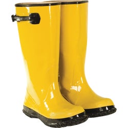 Item 745064, Slush rain boot, yellow with black sole.