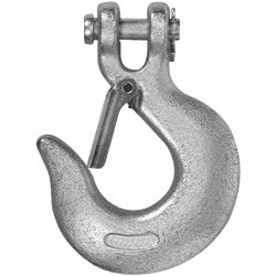 Item 752402, Durable clevis slip hook with latch.